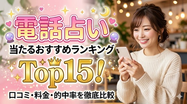 電話占い当たるおすすめランキングTop15!口コミ・料金・的中率を徹底比較